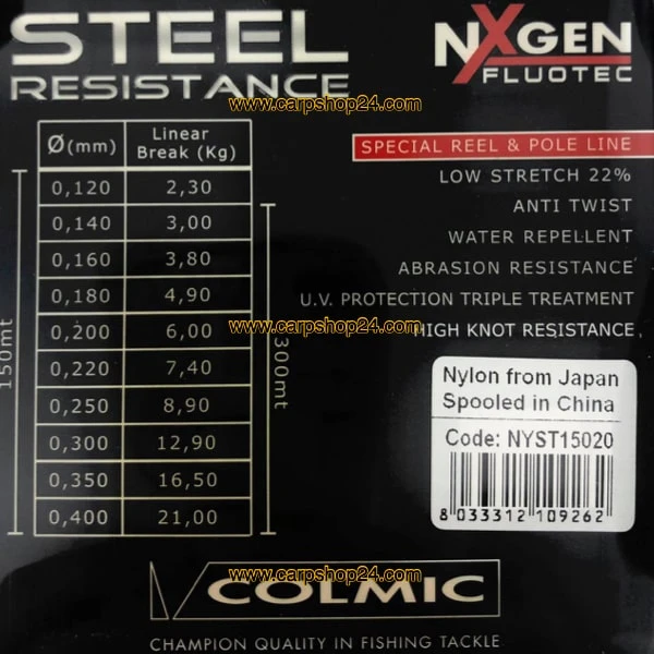 Colmic STEEL RESISTANCE 150m 6 Colmic STEEL RESISTANCE 150m - Afbeelding 4