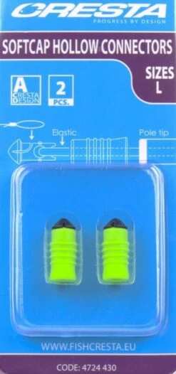Cresta SOFT CAP HOLLOW CONNECTORS 10 Cresta SOFT CAP HOLLOW CONNECTORS -Visserij Benodigdheden Korting Cresta Soft Cap Hollow Connectors Large Groen 4724 430 min