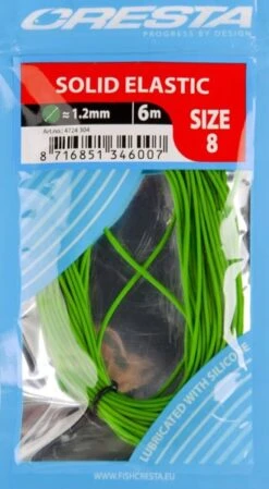 Cresta SOLID ELASTIC 6m - 8 Opties -Visserij Benodigdheden Korting Cresta Solid Elastic Volle Elastiek Groen 12mm 4724 304 min