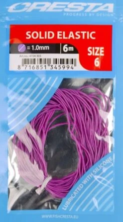 Cresta SOLID ELASTIC 6m - 8 Opties -Visserij Benodigdheden Korting Cresta Solid Elastic Volle Elastiek Paars 1mm 4724 303 min