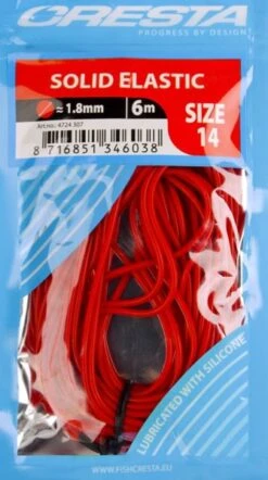 Cresta SOLID ELASTIC 6m - 8 Opties -Visserij Benodigdheden Korting Cresta Solid Elastic Volle Elastiek Rood 18mm 4724 307 min