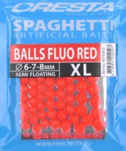 Cresta SPAGHETTI BALLS STANDARD & XL - 4 Kleuren 9 Cresta SPAGHETTI BALLS STANDARD & XL - 4 Kleuren -Visserij Benodigdheden Korting Cresta Spaghetti Balls XL Fluo Red 4714 812 min 1