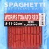 Cresta SPAGHETTI WORMS TOMATO RED -Visserij Benodigdheden Korting Cresta Spaghetti Worms Tomato Red 4714 901 min