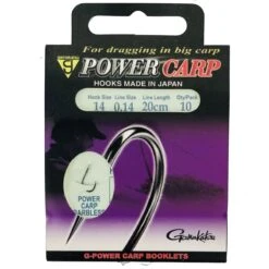 Gamakatsu POWER CARP BARBLESS ONDERLIJNEN 20cm - 6 Opties 10 Gamakatsu POWER CARP BARBLESS ONDERLIJNEN 20cm - 6 Opties -Visserij Benodigdheden Korting Gamakatsu power carp barbless spade end booklet haak 14 14mm min