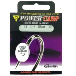 Gamakatsu POWER CARP BARBLESS ONDERLIJNEN 20cm - 6 Opties 11 Gamakatsu POWER CARP BARBLESS ONDERLIJNEN 20cm - 6 Opties -Visserij Benodigdheden Korting Gamakatsu power carp barbless spade end booklet haak 14 16mm min