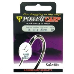 Gamakatsu POWER CARP BARBLESS ONDERLIJNEN 20cm - 6 Opties 12 Gamakatsu POWER CARP BARBLESS ONDERLIJNEN 20cm - 6 Opties -Visserij Benodigdheden Korting Gamakatsu power carp barbless spade end booklet haak 16 14mm min