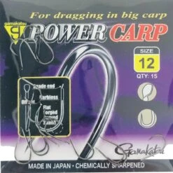 Gamakatsu POWER CARP SPADE END BARBLESS -Visserij Benodigdheden Korting Gamakatsu power carp barbless spade end haak 12 min