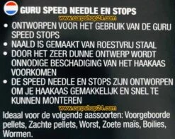 Guru SPEED NEEDLE AND SPEED STOPS 11 Guru SPEED NEEDLE AND SPEED STOPS -Visserij Benodigdheden Korting GuruSpeedNeedleAndSpeedStops GSSN min