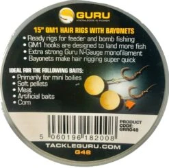 Guru 15" QM1 BAYONET RIGS - 4 Opties -Visserij Benodigdheden Korting Guru GM1 15 Bayonet Rigs 38cm Onderlijnen min