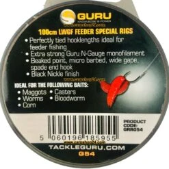 Guru LWGF 100CM FEEDER SPECIAL RIGS - 7 Opties -Visserij Benodigdheden Korting Guru LWGF 100cm Feeder Special Rigs Onderlijnen min