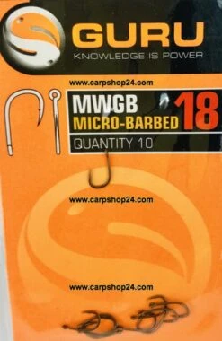 Guru MWGB MICRO BARBED - 6 Opties -Visserij Benodigdheden Korting Guru MWGB Micro Barbed Weerhaak Eyed Haak 18 GMWB18 min