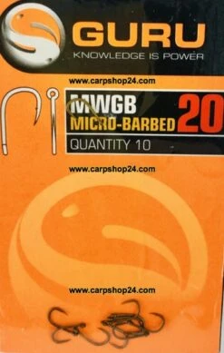 Guru MWGB MICRO BARBED - 6 Opties -Visserij Benodigdheden Korting Guru MWGB Micro Barbed Weerhaak Eyed Haak 20 GMWB20 min