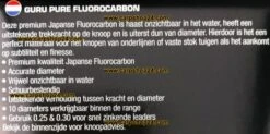 Guru PURE FLUOROCARBON 50m - 10 Opties -Visserij Benodigdheden Korting Guru Pulse Line Nylon 2 min 1