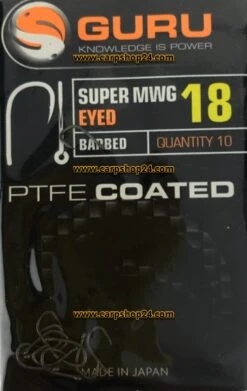 Guru SUPER MWG BARBED EYED - 6 Opties 18 Guru SUPER MWG BARBED EYED - 6 Opties -Visserij Benodigdheden Korting Guru Super MWG Barbed Eyed Weerhaak Oog Haak 18 GSMWB18 min