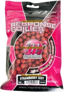 Mainline RESPONSE BOILIES 10mm - 200g 13 Mainline RESPONSE BOILIES 10mm - 200g -Visserij Benodigdheden Korting Mainline Response Boilies 10mm Strawberry Zest M01002 min