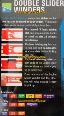 Preston DOUBLE SLIDER WINDERS - 6 Opties -Visserij Benodigdheden Korting Preston Double Slider Winders Tuigen 1 min