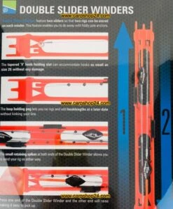 Preston INBOX DOUBLE WINDERS BOXES - 2 Opties -Visserij Benodigdheden Korting Preston Inbox Double Slider Winder Boxes Tuigenlatjes min