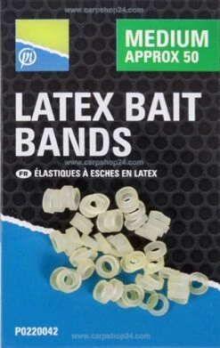 Preston LATEX BAIT BANDS - 3 Opties -Visserij Benodigdheden Korting Preston Latex Bait Bands Medium P0220042 min