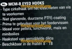 Preston MCM-B EYED BARBLESS -Visserij Benodigdheden Korting Preston MCM B Eyed Barbless Haaken Weerhaakloos Oog 1 min