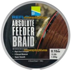 Preston REFLO ABSOLUTE FEEDER BRAID 150m -Visserij Benodigdheden Korting Preston Reflo Absolute Feeder Braid Gevlochten Draad 010mm 150m P0280001 min