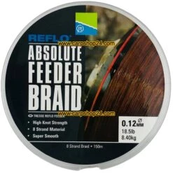 Preston REFLO ABSOLUTE FEEDER BRAID 150m -Visserij Benodigdheden Korting Preston Reflo Absolute Feeder Braid Gevlochten Draad 012mm 150m P0280002 min