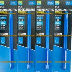 Preston SFL-B HOOKLENGTHS BARBLESS 15cm - 4 Opties