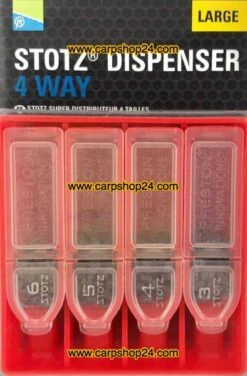 Preston STOTZ DISPENSER -Visserij Benodigdheden Korting Preston Stotz Dispensers Lood Large 4 Way P0220024 min