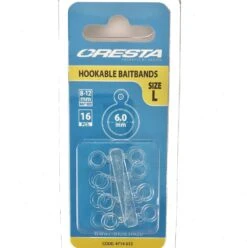 Cresta HOOKABLE BAITBANDS - 3 Opties -Visserij Benodigdheden Korting cresta hookable bait bands L Large min
