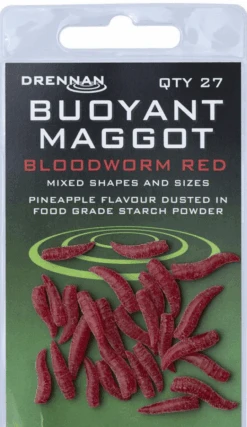 Drennan BUOYANT MAGGOT & CASTER -Visserij Benodigdheden Korting drennan buoyant maggot bloodworm red min