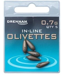 Drennan IN-LINE OLIVETTES -Visserij Benodigdheden Korting drennan inline oilivettes 07g min